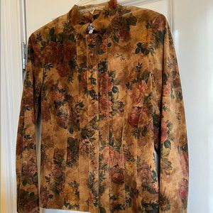Vintage VS2 Floral print leather Jacket